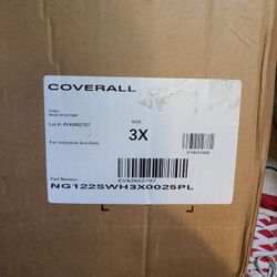 Box Of 25 3xcoverall Suits. White 