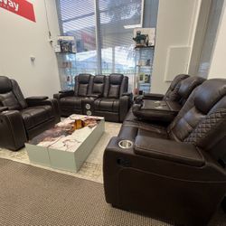 RECLINER BROWN 3pcs New Box Display Sale 