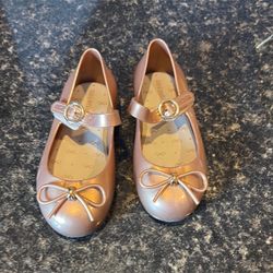 Mini Melissa Girls Gold Mary Jane Shoes