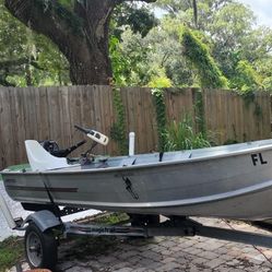 Jon Boat 14ft  With New Motor Obo