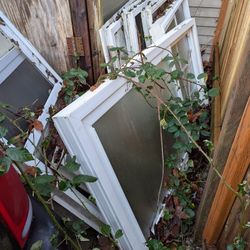 Set Of Single Hung Windows With Screens