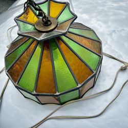 Stained glass hanging light 