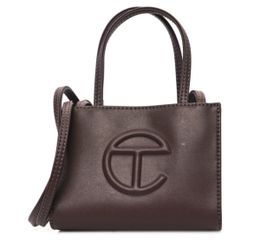 Vegan Leather Small Shopping Bag Chocolate