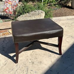 Ottoman - Brown Leather