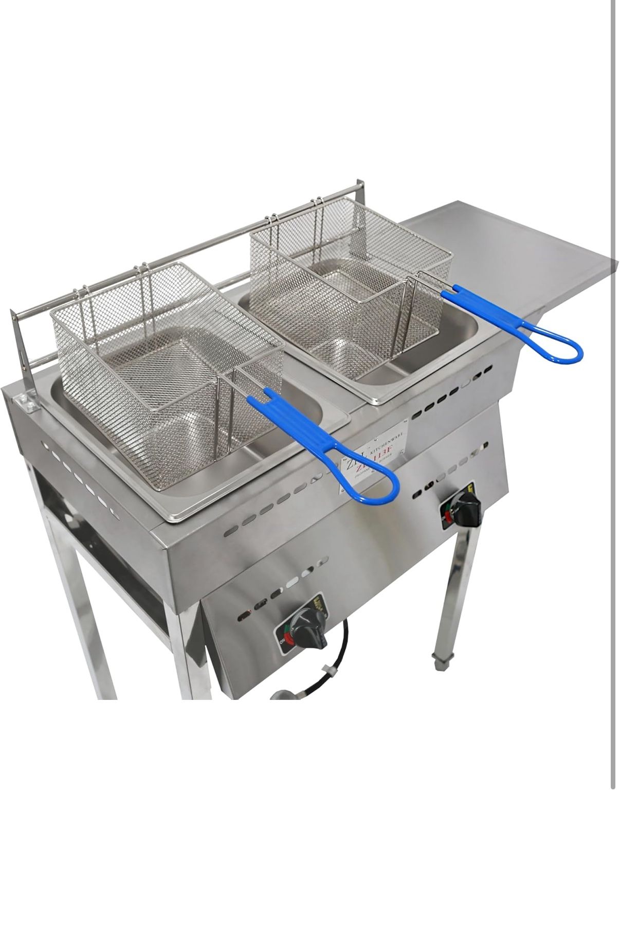 Deep Fryer - Propane Deep Fryer for Outdoor - 18 Qt Stainless Steel Commercial Quality Double Fryer with Baskets, Lids & Hose - Ideal for Frying Fish,