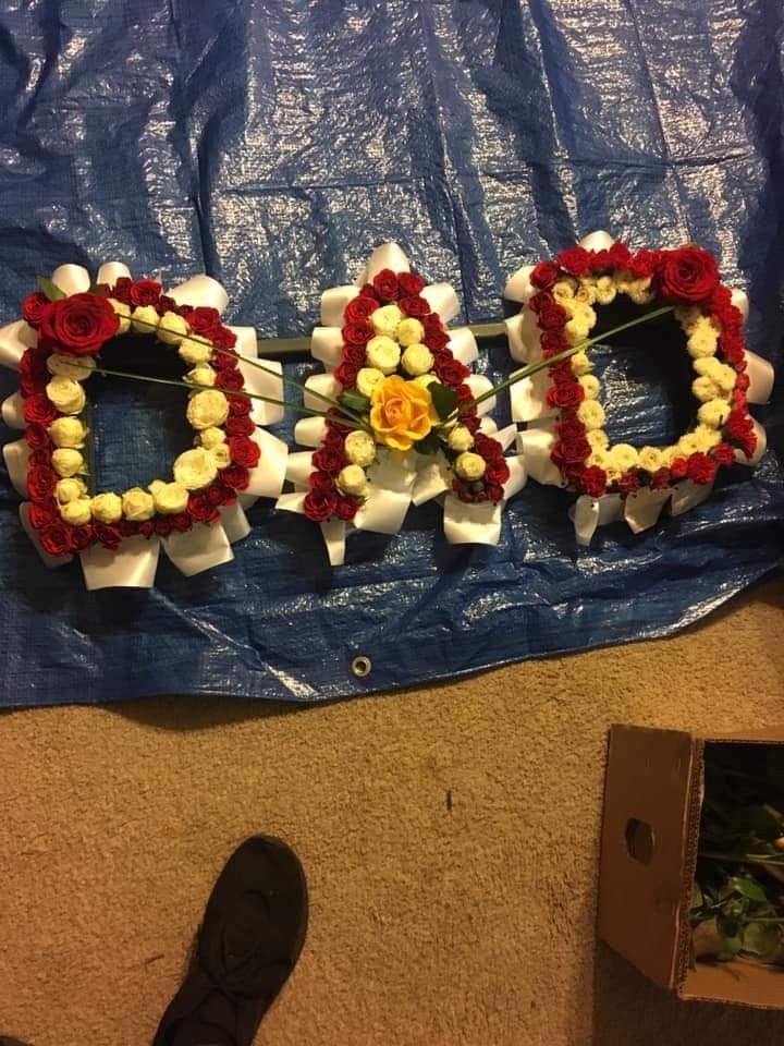 Dad or mom in flowers