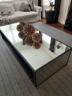 Restoration Hardware Glass Coffee Table