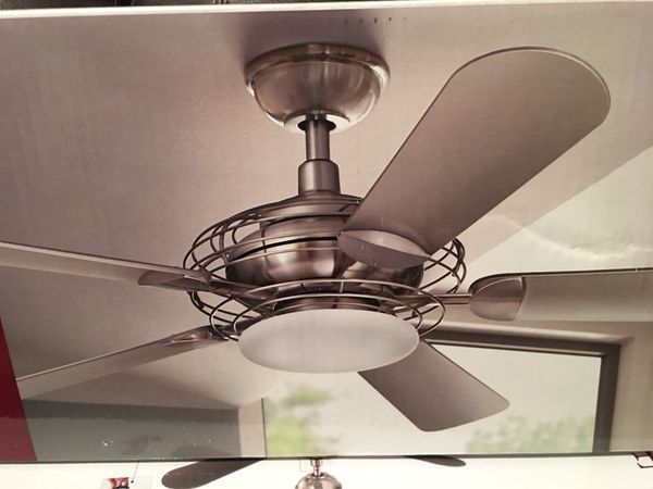 Hampton Bay Vercelli 52 In Indoor Brushed Steel Ceiling Fan With