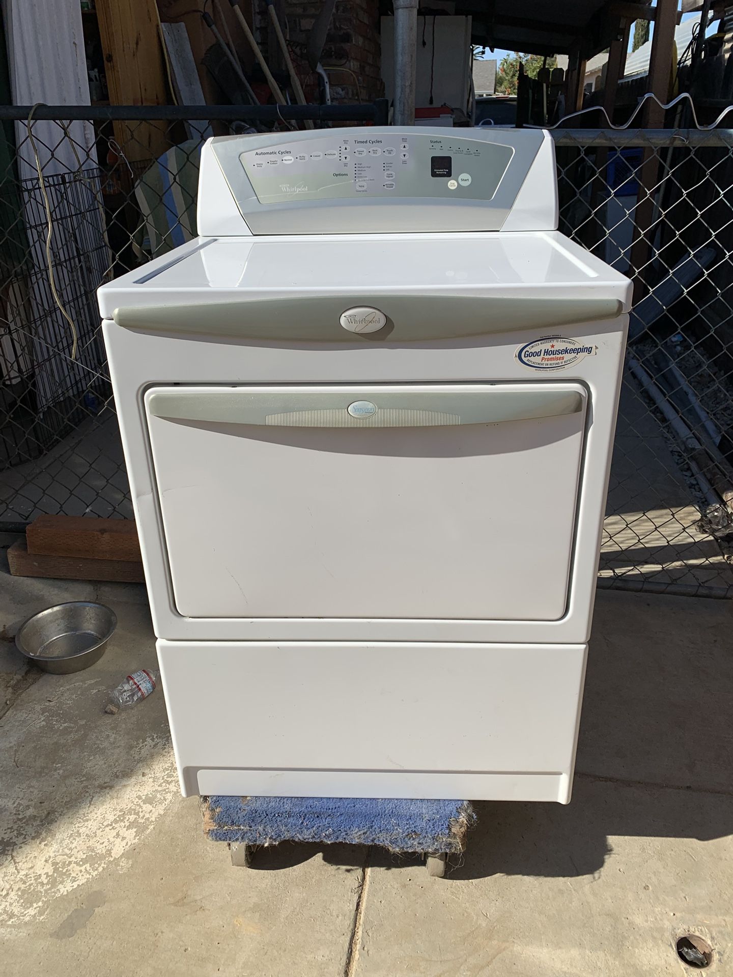 Whirlpool gas dryer in good condition.