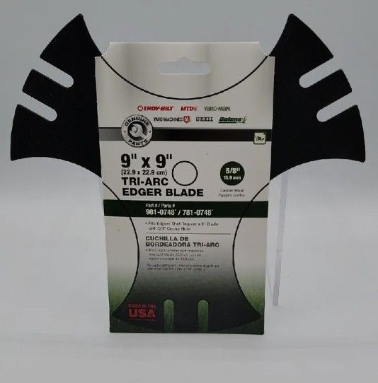 TRI-ARC EDGER BLADE  9" X 9"  Fits Major Brands 5/8" center hole  NEW