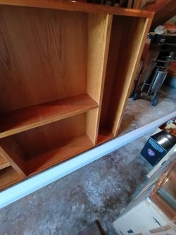 Large oak bookcase/wall unit