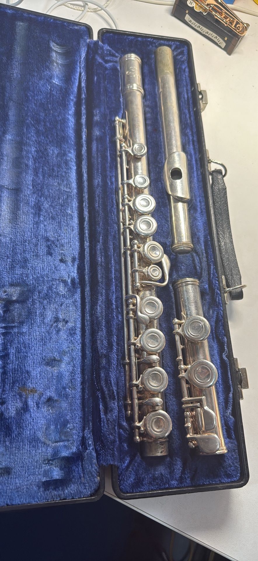 Flute Used Emerson Silver Vintage Condition