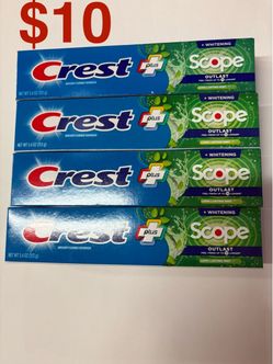 Crest Plus Scope Outlast Whitening Toothpaste 4-Pack