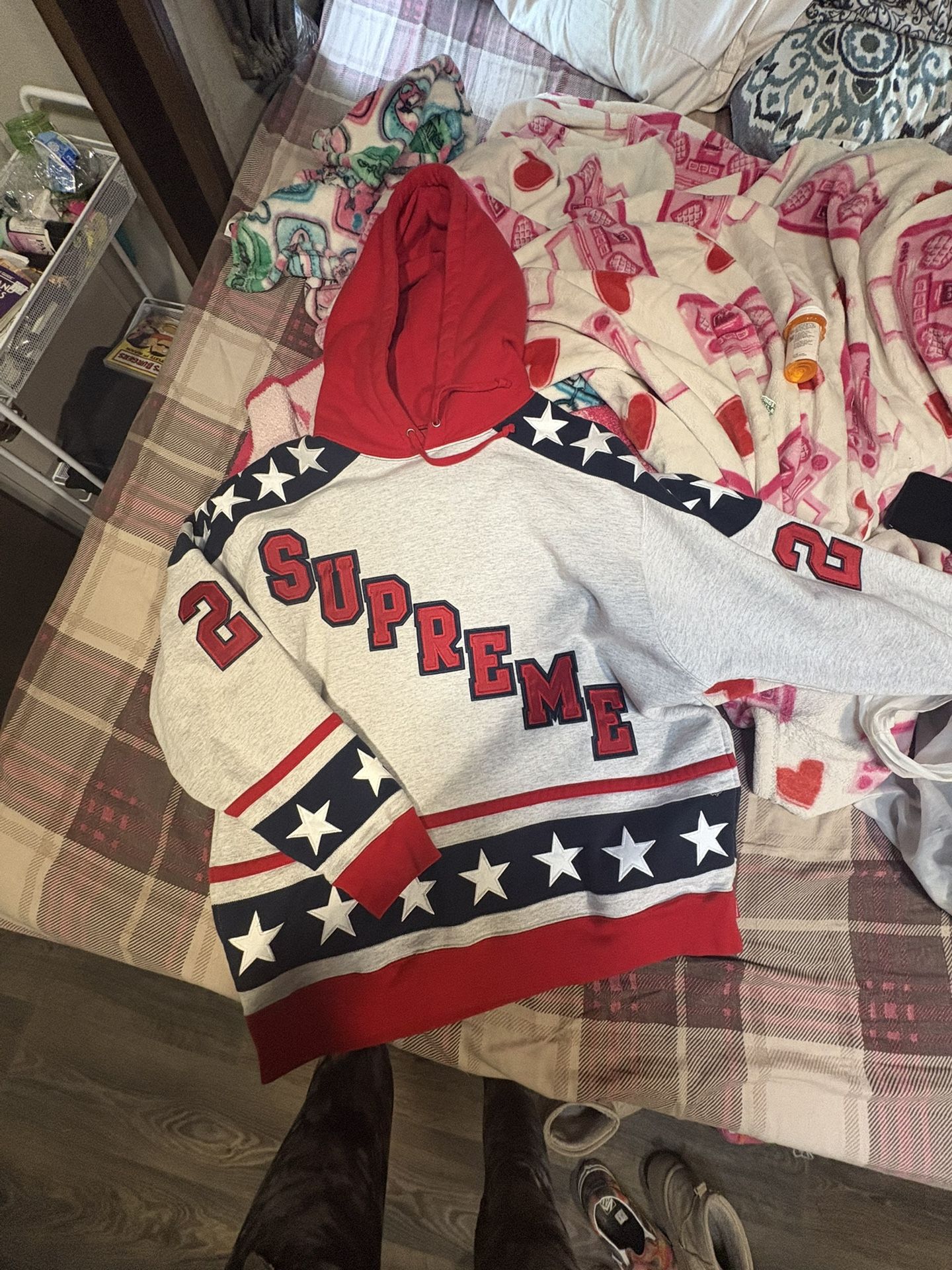 Supreme Jersey Hoodie Medium 