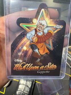 2025 Topps Disney Wonder Geppetto Wish Upon a Star Chrome Die-Cut Card