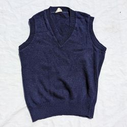 Vintage Tommy Knight Blue Knit V Neck Men's Vest