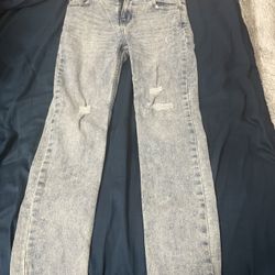 Light Blue Ripped Jeans Size 14 Slim