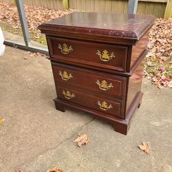 Solid Wood Cherry Two Drawer Nightstand