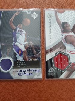 2 Basketball Jersey Cards Shawn Marion And Ben Gordon Rookie