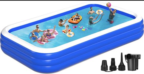Extra Large Inflatable Pool for Family, 180"" x 76' x 22" Full-Sized Blow Up Pool for Adults, Oversized Thickened Inflatable Swimming Pool for Summer 