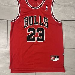 Vintage Nike Michael Jordan Chicago Bulls Jersey Red #23 Size Large
