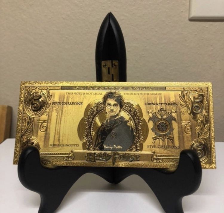 24k Gold Plated Harry Potter Banknote