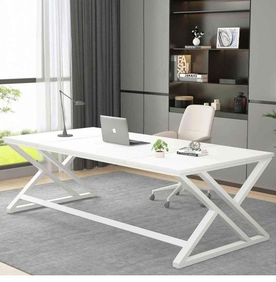 70"Executive Desk, White