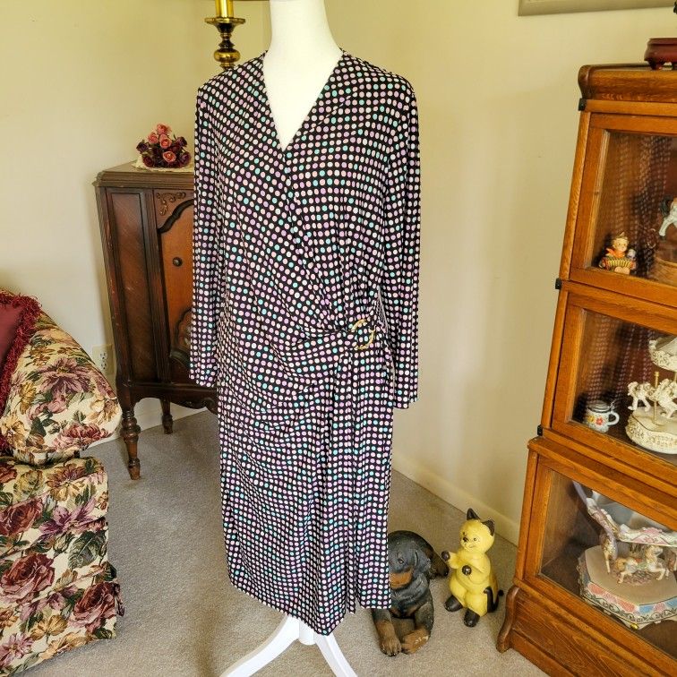 Black Label by Evan Picone Womens Dress Sz 16