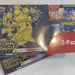 Surging Sparks 2 pack Costco ETB & Booster Bundle Pokemon