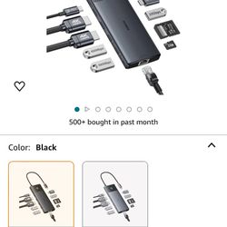 tation with 2 HDMI Single 4K@120Hz, Dual 4K@ 60Hz,10Gbps USB C and USB A, Gigabit Ethernet, PD 100W, SD/TF for iPhone 15/Mac/Dell/HP/Lenovo