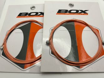 Box Teflon Coated Brake Cable Orange MTB/BMX 2-Pack New!
