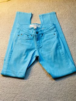 H&M L.O.G.G label of graded goods turquoise skinny jeans size 4