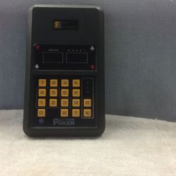 Vintage 1997 Entex Electronics   Electronic Poker Handheld Game  Made In Japan  Works