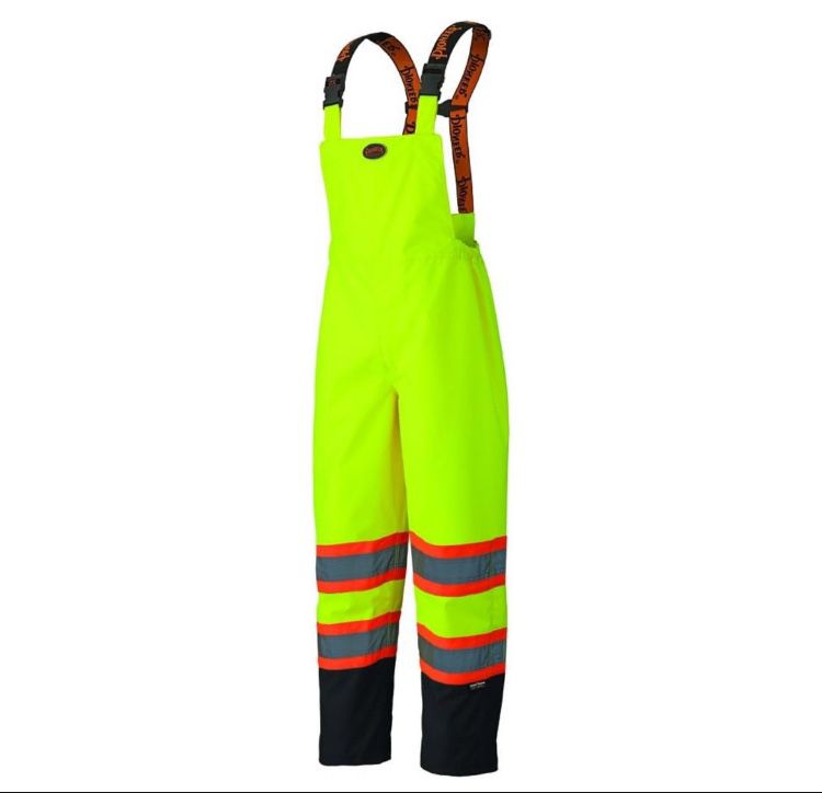 Hi Vis 300D Ripstop Waterproof Safety Bib Pant – Yellow/Green Size 3XL (check Chart)