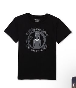 Wednesday black shirt kids 7-8 M