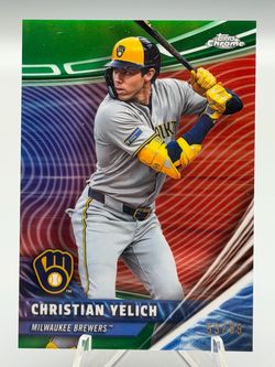 Christian Yelich Topps Chrome Green Refractor 59/99