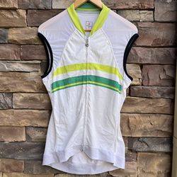 Hincapie Road Cycling Jersey Shirt Size Medium Mens Adult Sleeveless White Colors Gear Bike Bicycle 
