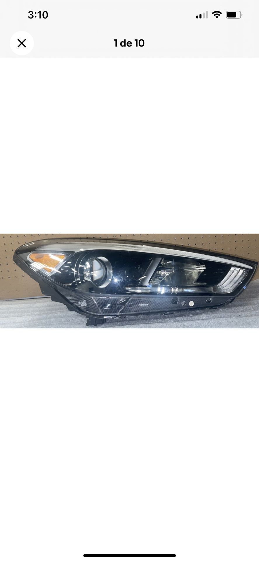 2016-2018 HYUNDAI TUCSON FRONT RIGHT PASSENGER SIDE HEADLIGHT LAMP LIGHT OEM 