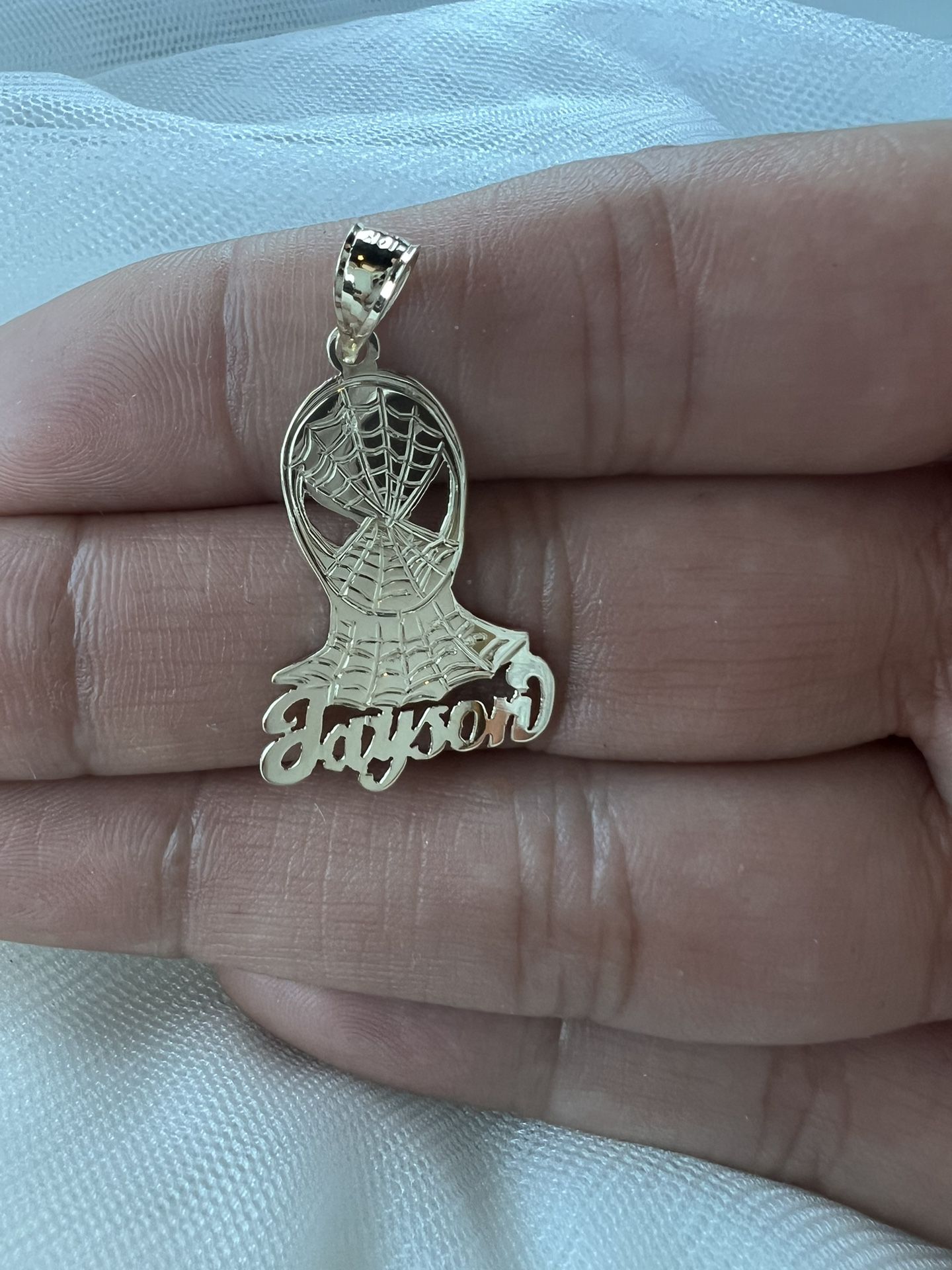 Spider-Man 10k Real Solid Gold Name Charm Made To Order.