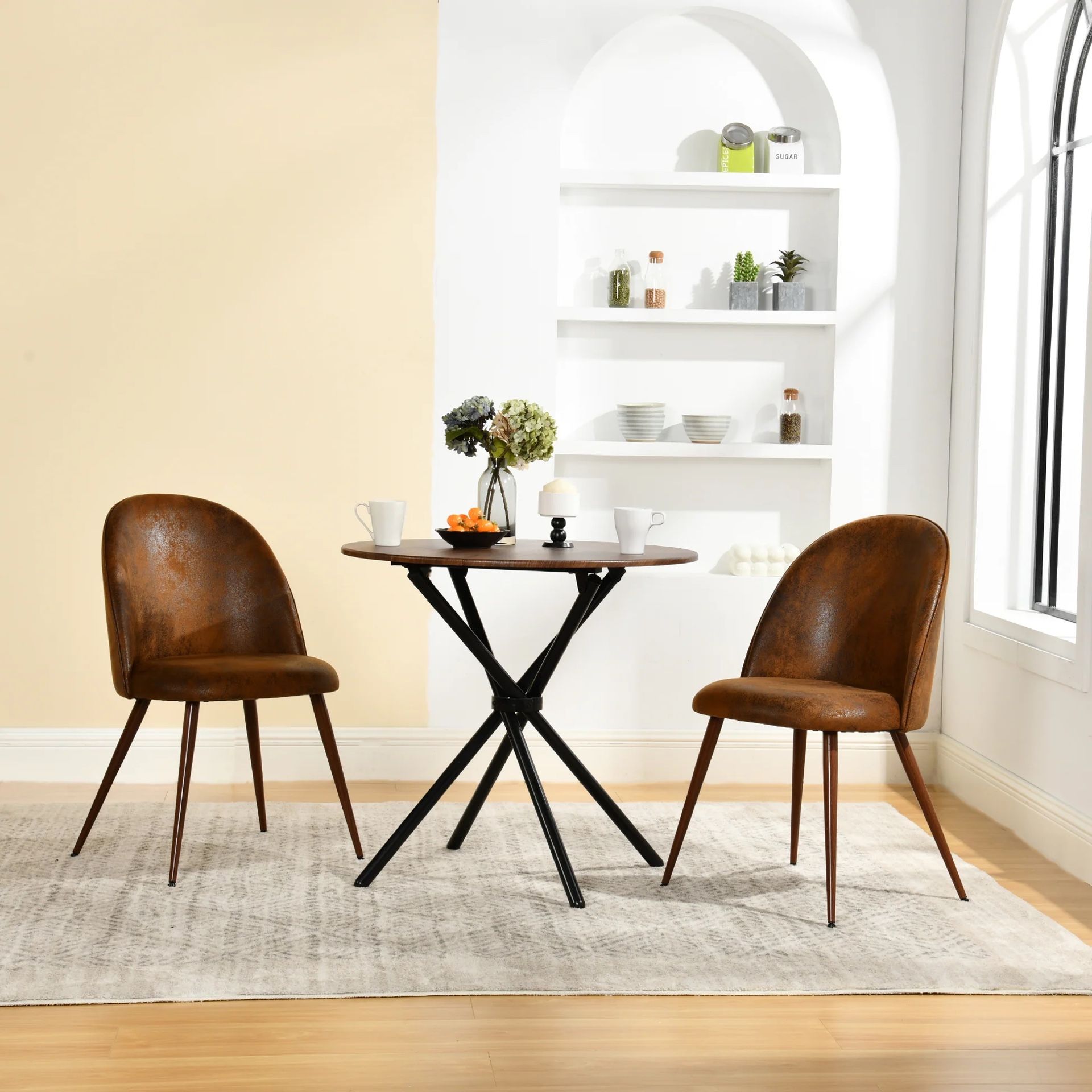 Homy Casa · Fontana Round Dining Table · Modern Style · Space-saving & Durable