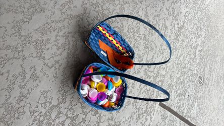 Easter Baskets With Empty Plastic Eggs