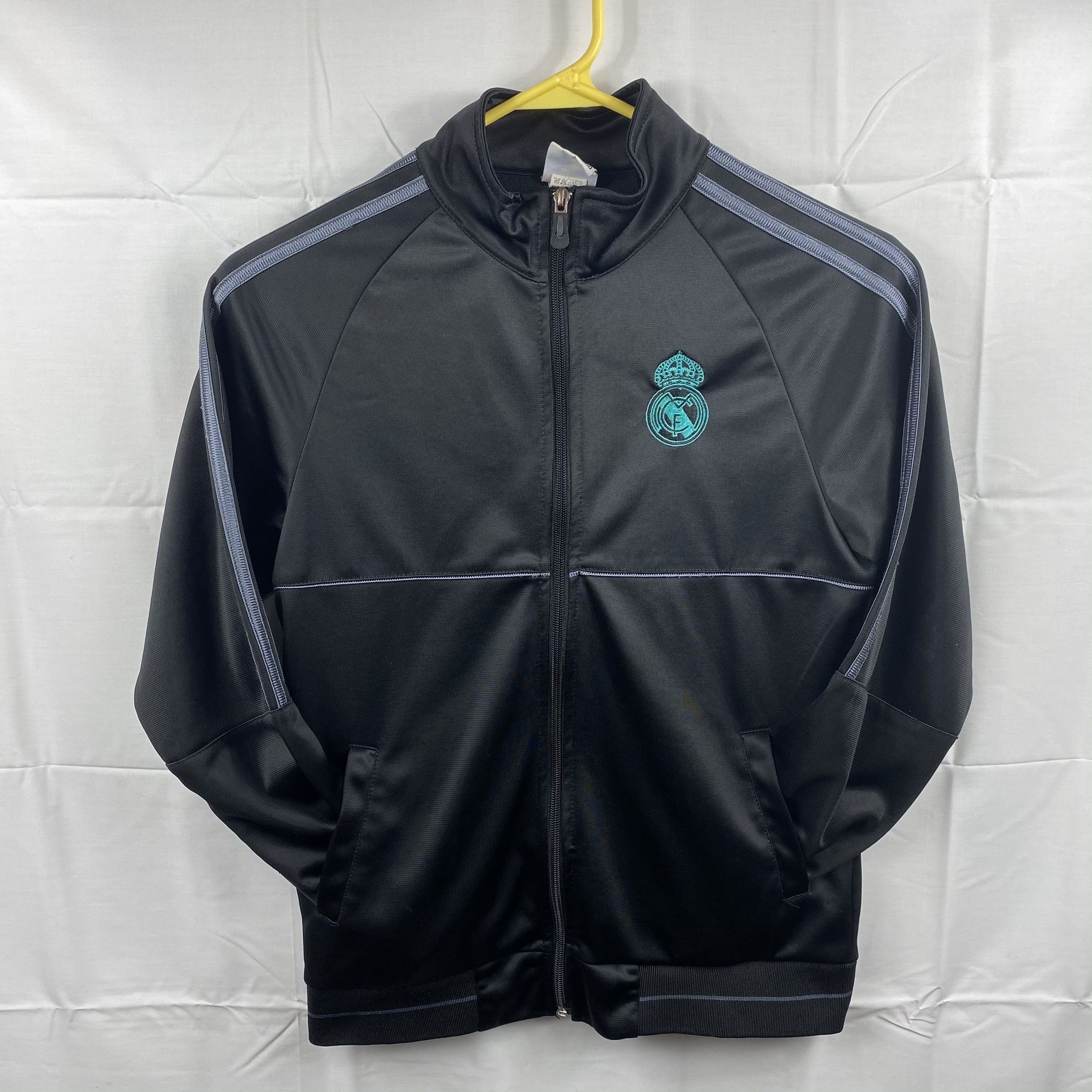 Real Madrid Jacket Jacket Sz.32 Black Grey Strips Long Sleeve