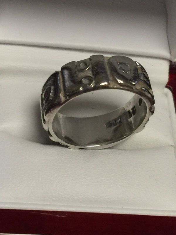 Ring π Band 925 Silver, Size 9.5