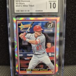 MIKE TROUT 2018 PANINI DONRUSS ALL-STARS #AS12 CGC GEM MINT 10
