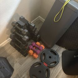 🏋🏽‍♀️ 100 lb Dumbbell Set w/Rack– 5, 10, 15 & 20 lb Pairs