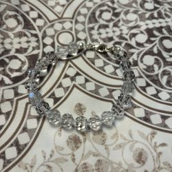 Sparkling bracket see thru sterling silver