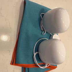 Two Google Nest WiFi Mesh Router