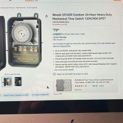 Woods Outdoor 24 Hour Heavy Duty Timer  2 For One Price
