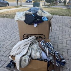 2 boxes of mixed clothes (men’s & women’s)