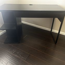 Black Desk with Shelves